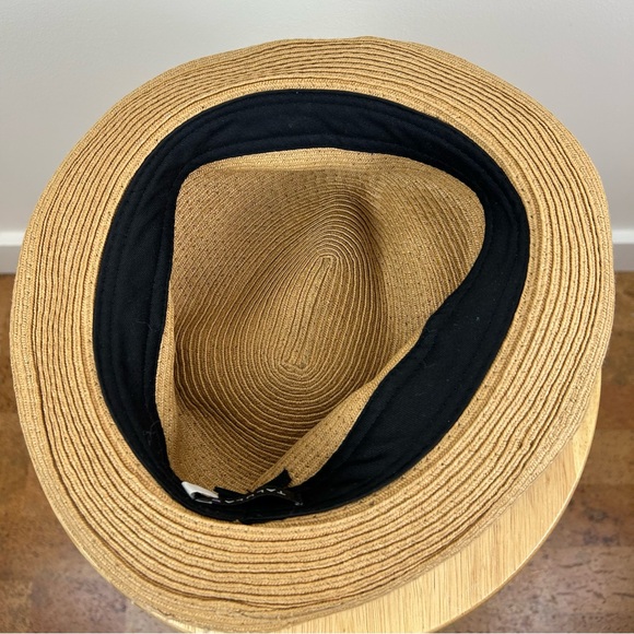 Aritzia Talulah Straw Hat Black Bow - Picture 6 of 7
